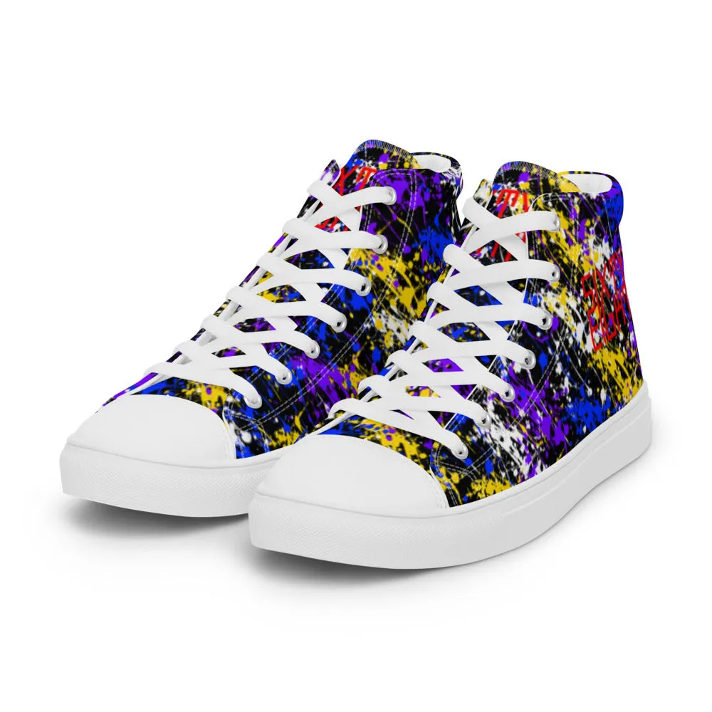 Sixty Eight 93 Logo Red Drip #1 Women's High Top Shoes