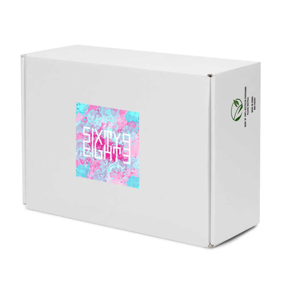 Sixty Eight 93 Logo White Blue Raspberry Men's High Top Shoes
