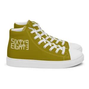 Sixty Eight 93 Logo White Brown Women's High Top Shoes