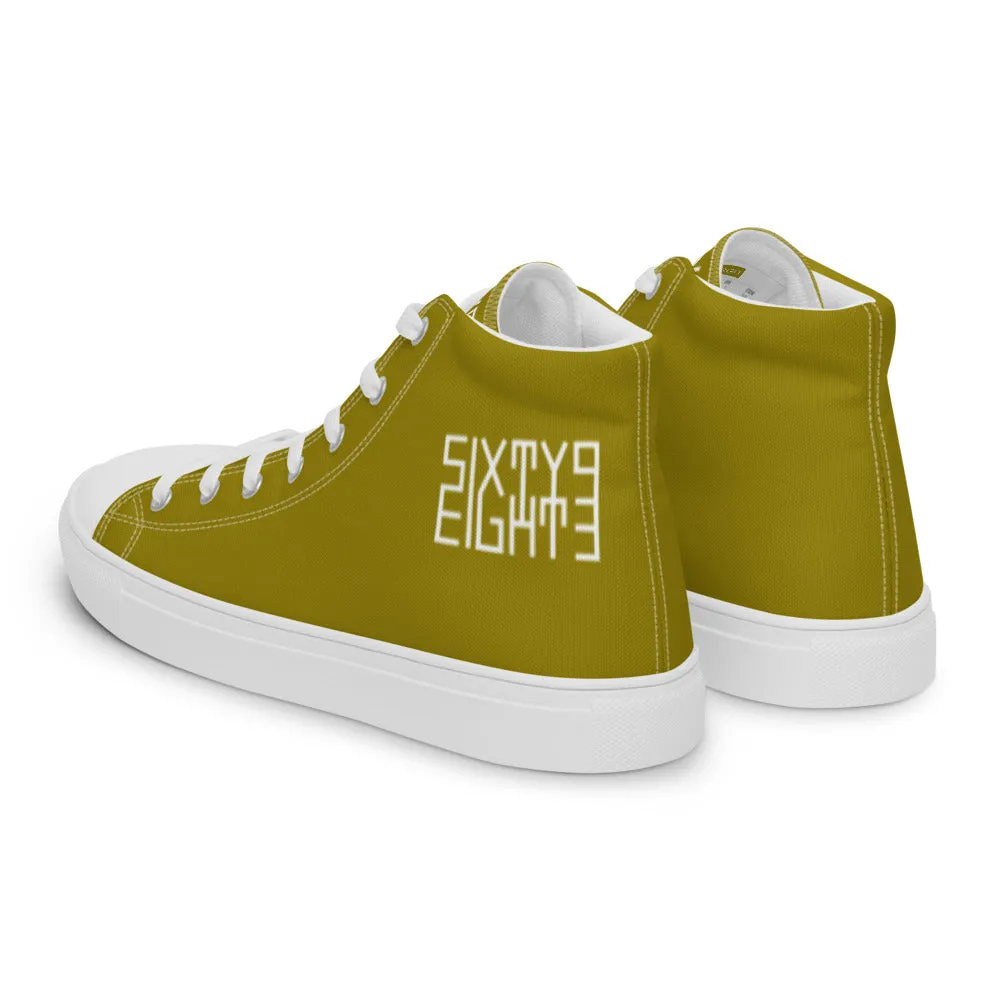 Sixty Eight 93 Logo White Brown Women's High Top Shoes