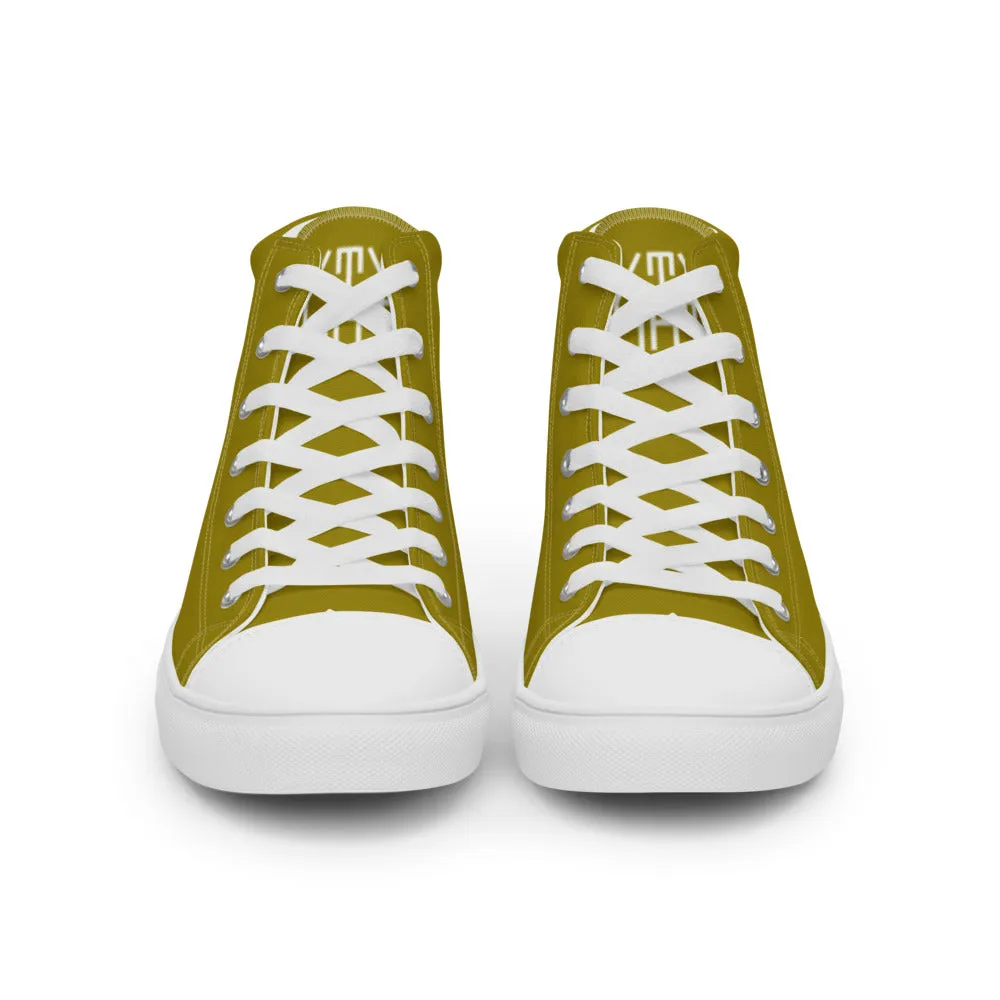 Sixty Eight 93 Logo White Brown Women's High Top Shoes