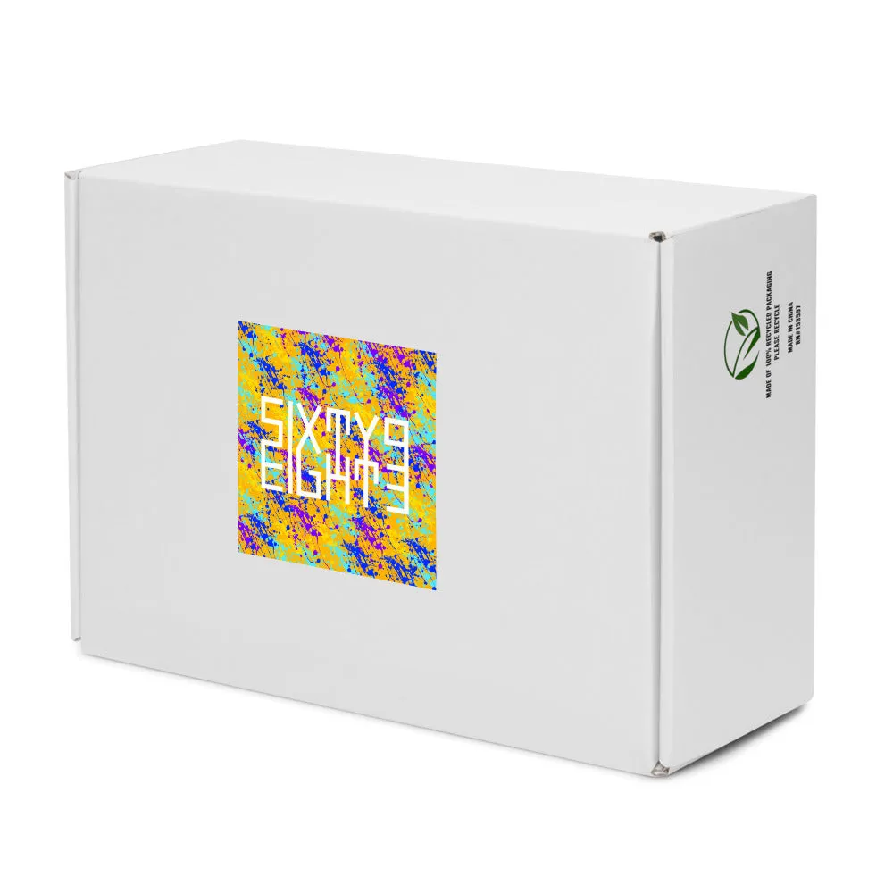 Sixty Eight 93 Logo White Drip #12 Men's High Top Shoes