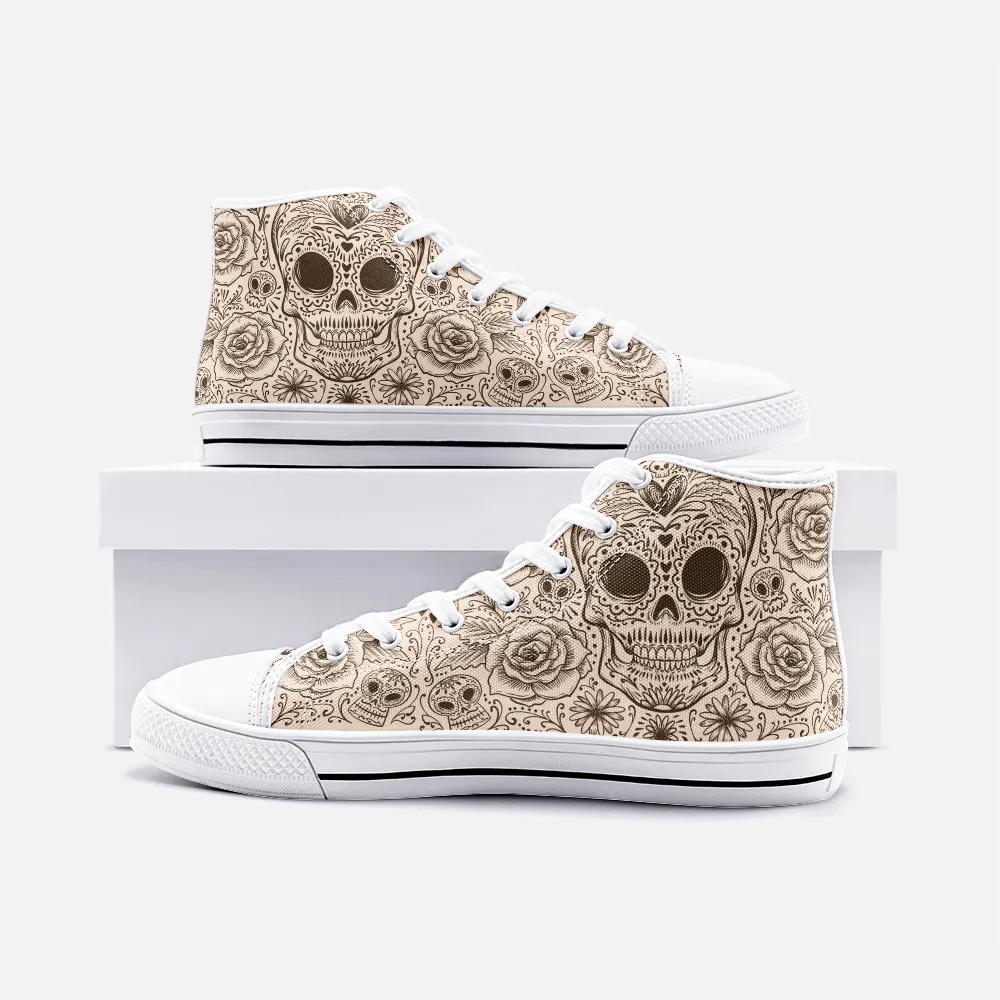 Sugar Skull Unisex High Top Canvas Shoes