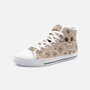 Sugar Skull Unisex High Top Canvas Shoes