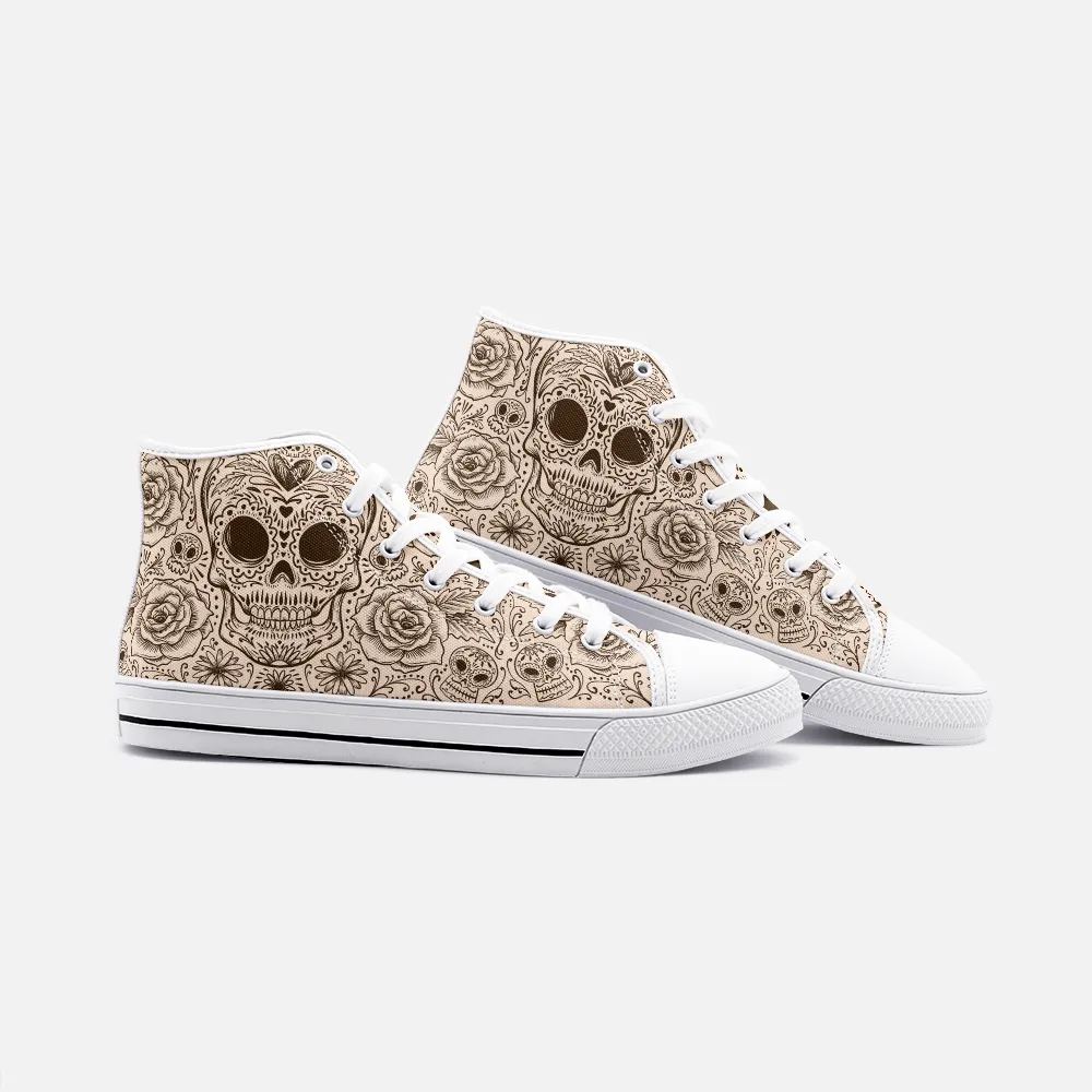 Sugar Skull Unisex High Top Canvas Shoes