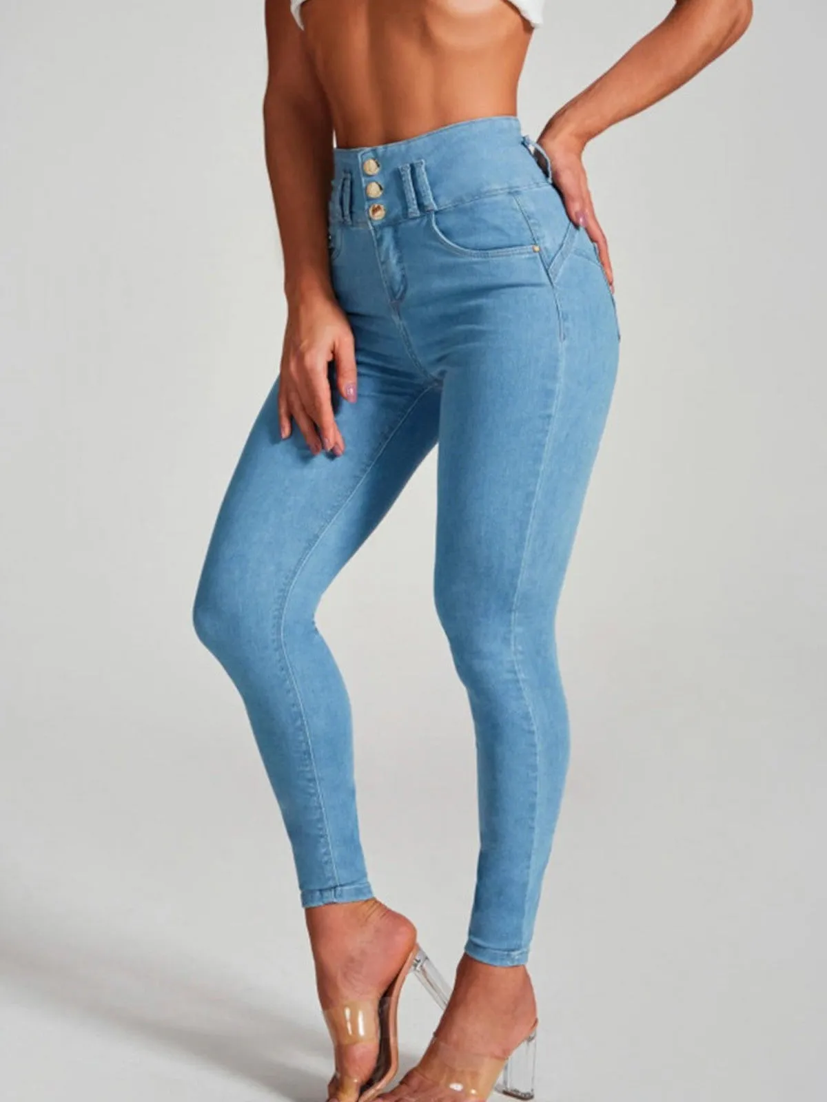 Violet High-Waisted Skinny Jeans